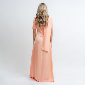 Peach Satin Dress